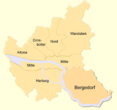 Hamburg und der Bezirk Bergedorf